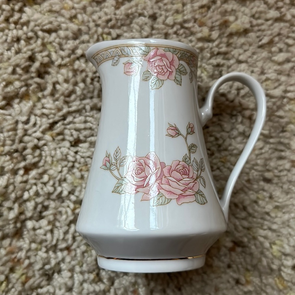 Crown Ming China Creamer. Christina Pattern excellent condition